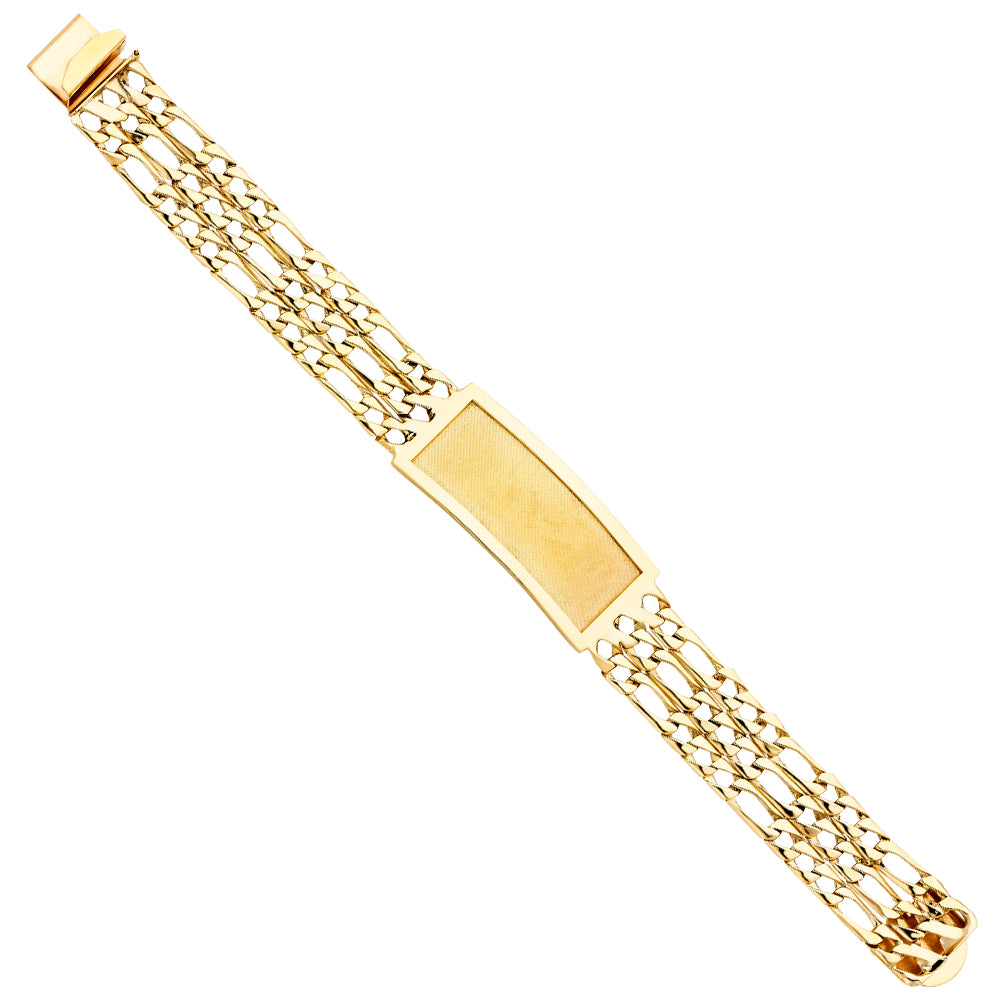 14K Yellow Gold Men's & Link Bracelet - AB390