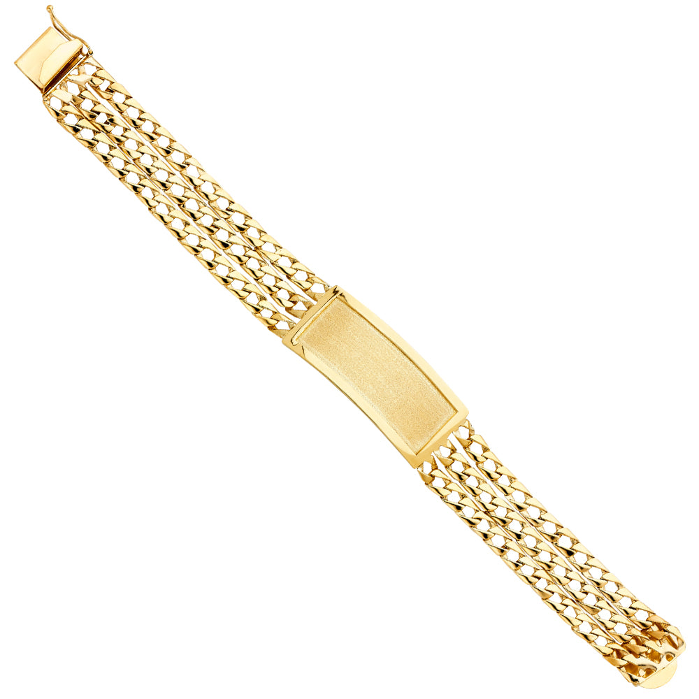 14K Yellow Gold Men's & Link Bracelet - AB391
