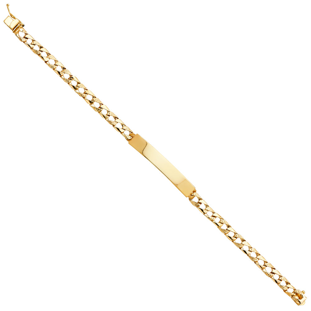 14K Yellow Gold Men's & Link Bracelet - AB395