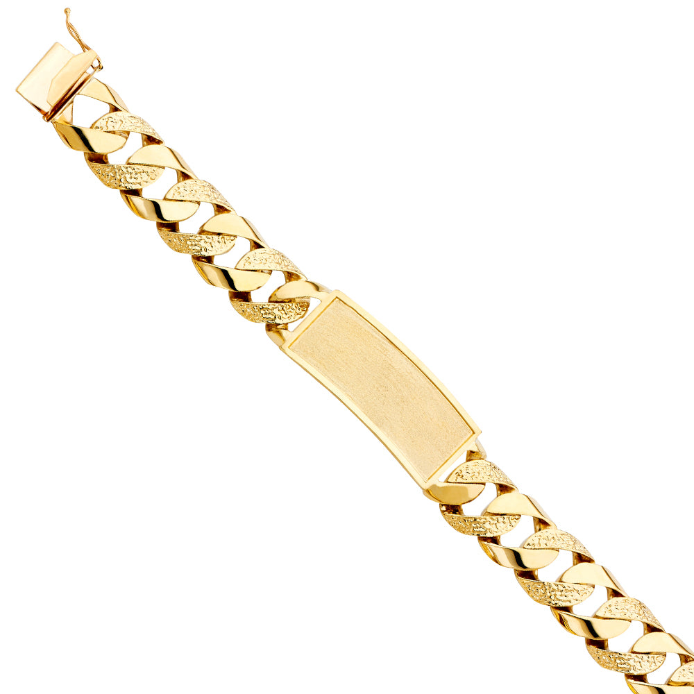 14K Yellow Gold Men's & Link Bracelet - AB398