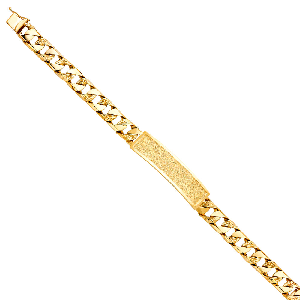 14K Yellow Gold Men's & Link Bracelet - AB405