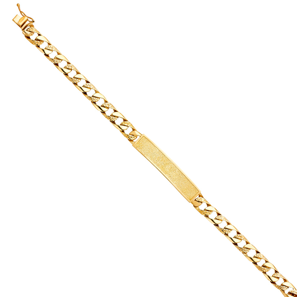 14K Yellow Gold Men's & Link Bracelet - AB407