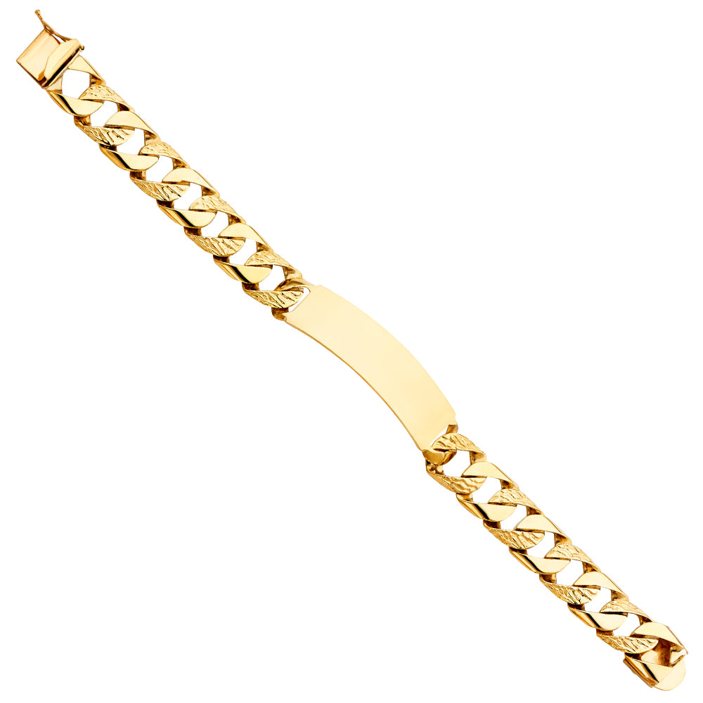 14K Yellow Gold Men's & Link Bracelet - AB410