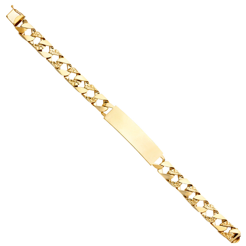 14K Yellow Gold Men's & Link Bracelet - AB415