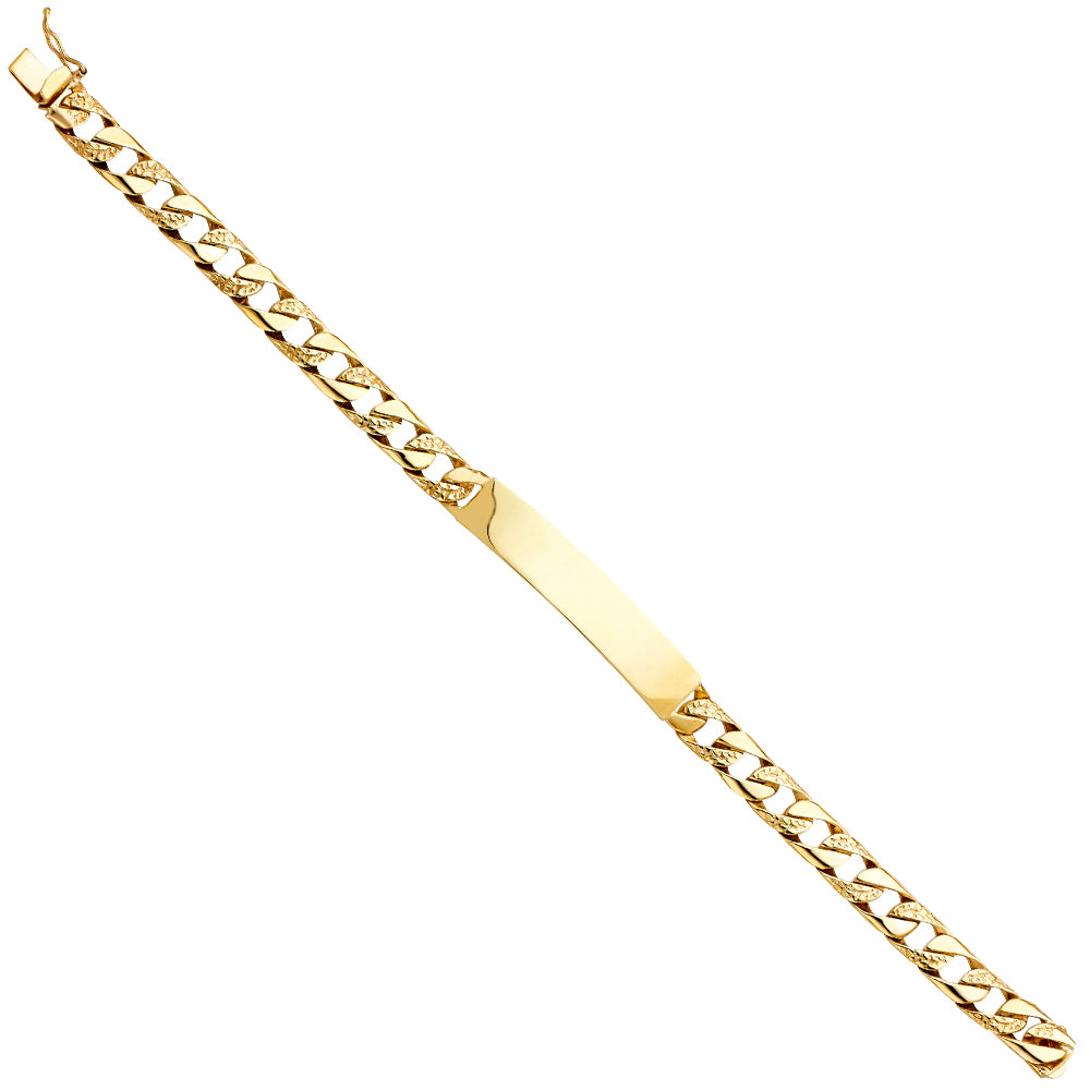14K Yellow Gold Men's & Link Bracelet - AB418