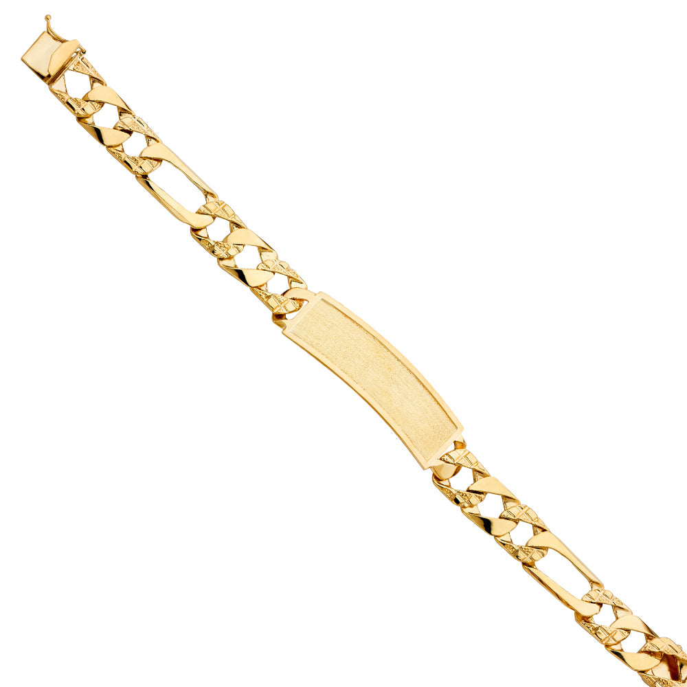 14K Yellow Gold Men's & Link Bracelet - AB437
