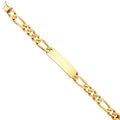 14K Yellow Gold Men's & Link Bracelet - AB442