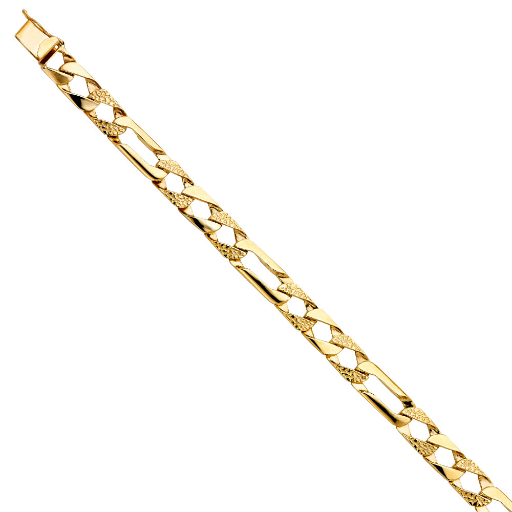 14K Yellow Gold Men's & Link Bracelet - AB447