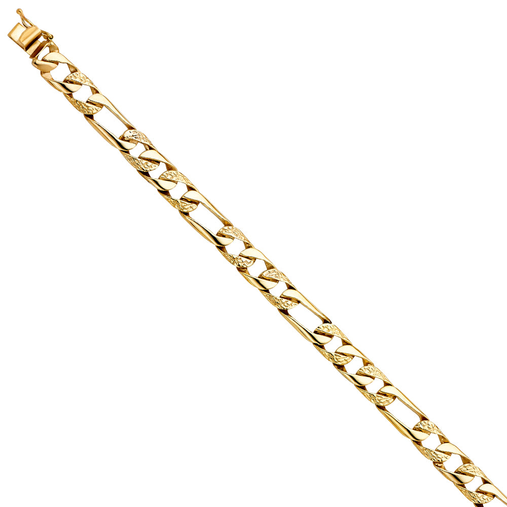 14K Yellow Gold Men's & Link Bracelet - AB448