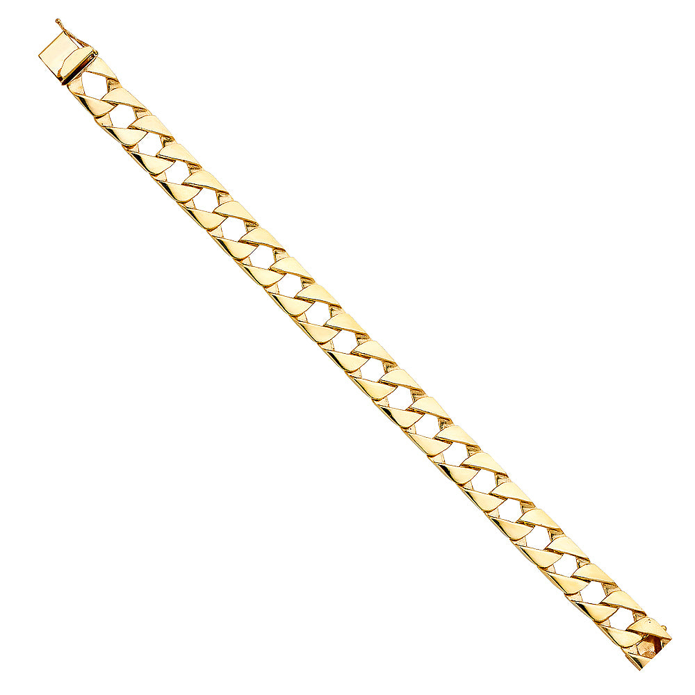 14K Yellow Gold Men's & Link Bracelet - AB459