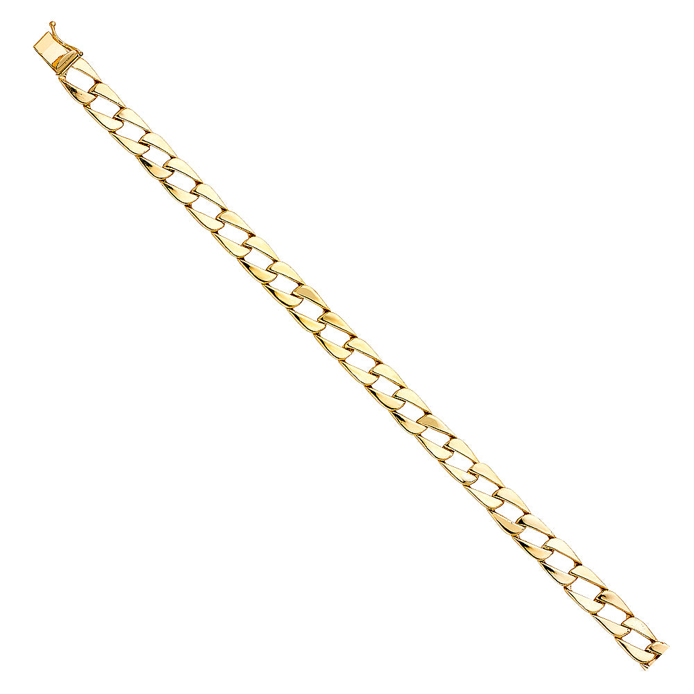14K Yellow Gold Men's & Link Bracelet - AB463