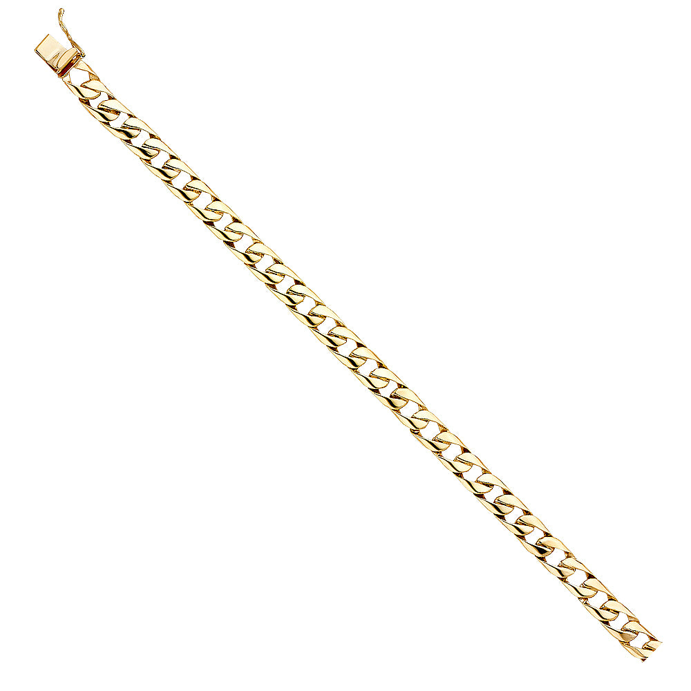 14K Yellow Gold Men's & Link Bracelet - AB464