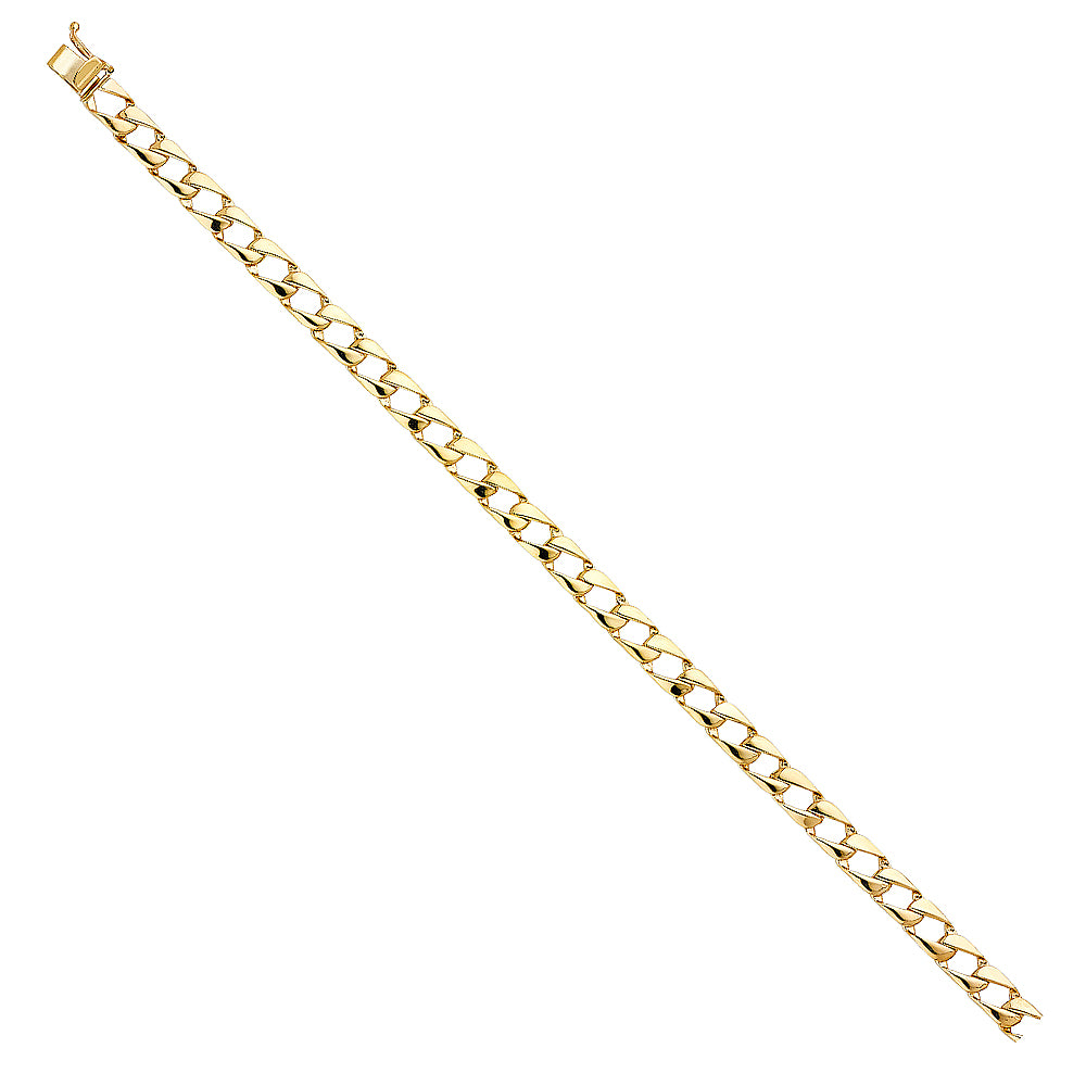 14K Yellow Gold Men's & Link Bracelet - AB465