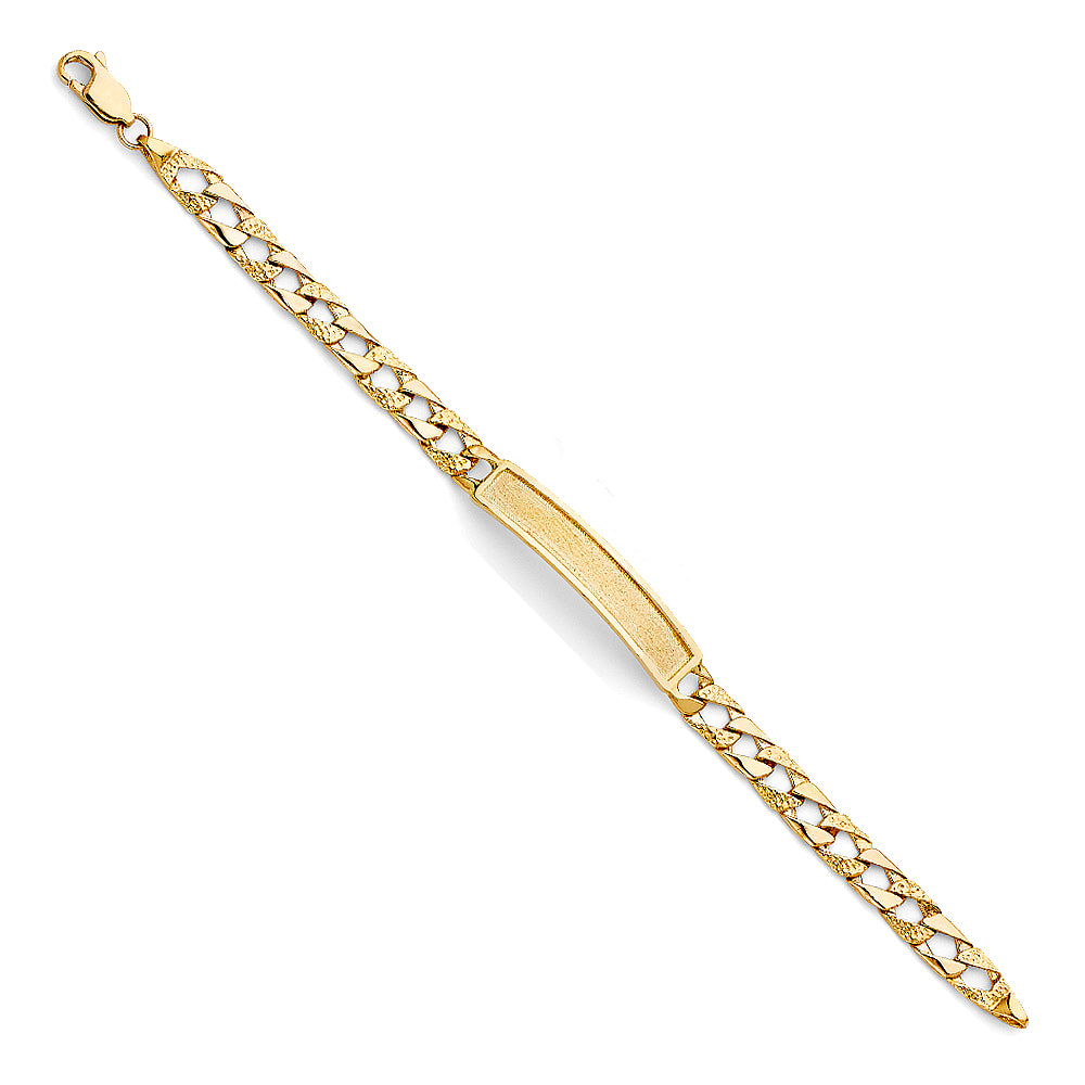 14K Yellow Gold Baby ID Bracelet - AB474
