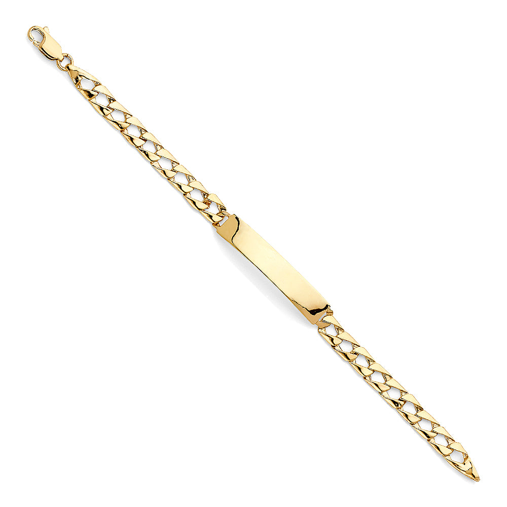 14K Yellow Gold Baby ID Bracelet - AB477