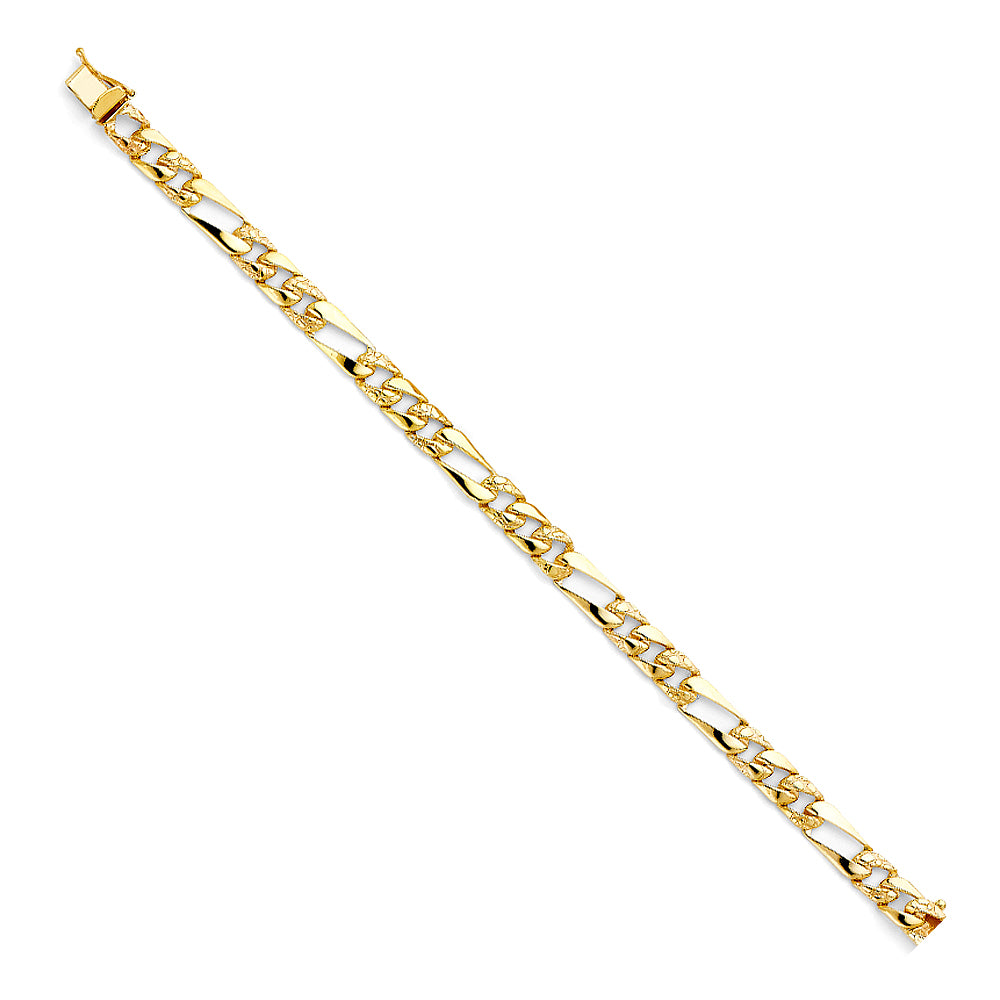 14K Yellow Gold Men's & Link Bracelet - AB491