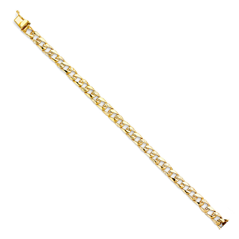 14K Yellow Gold Men's & Link Bracelet - AB492