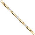 14K Yellow Gold Men's & Link Bracelet - AB514