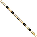 14K Yellow Gold Men's & Link Bracelet - AB519