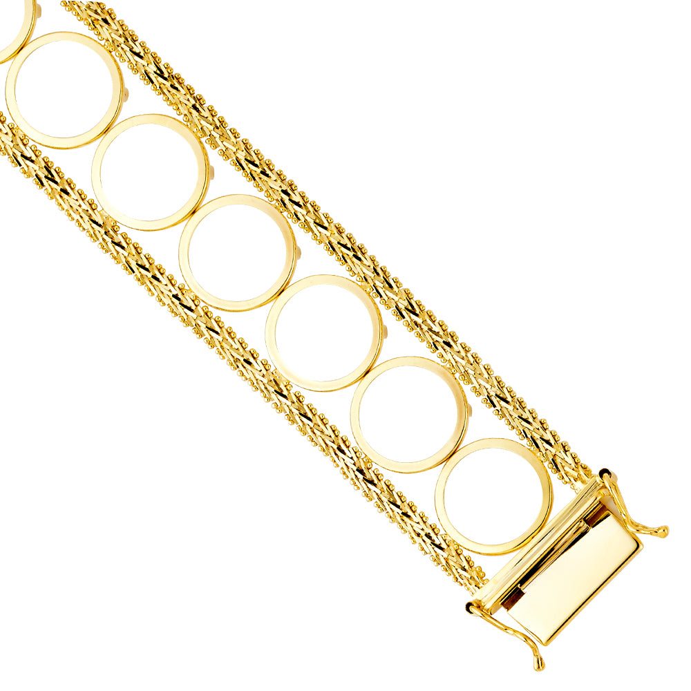 14K Yellow Gold Bola Set - AB525