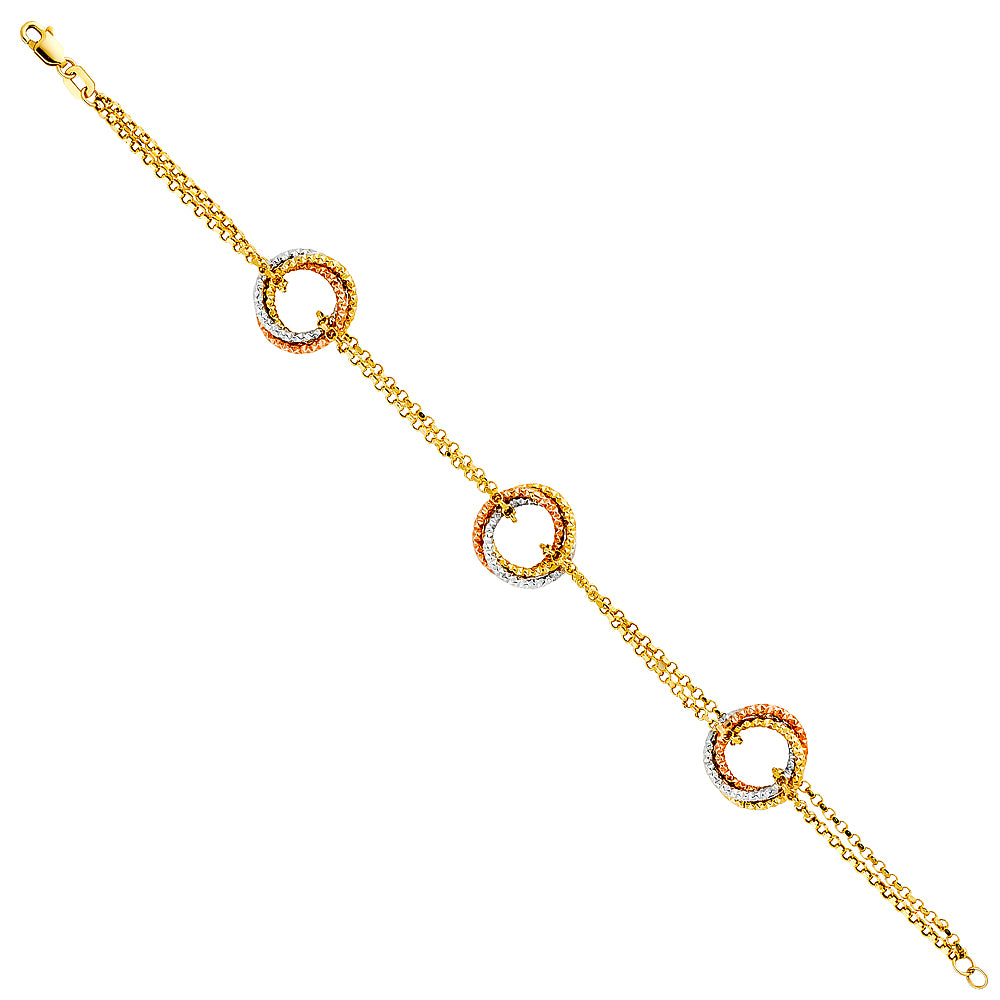 14K Yellow Gold Light Necklace & Bracelet - AB537