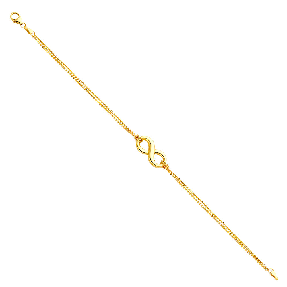 14K Yellow Gold Light Necklace & Bracelet - AB538