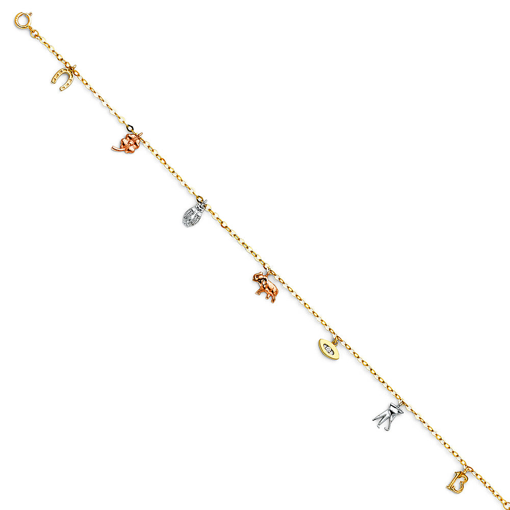 14K Yellow Gold Light Necklace & Bracelet - AB550
