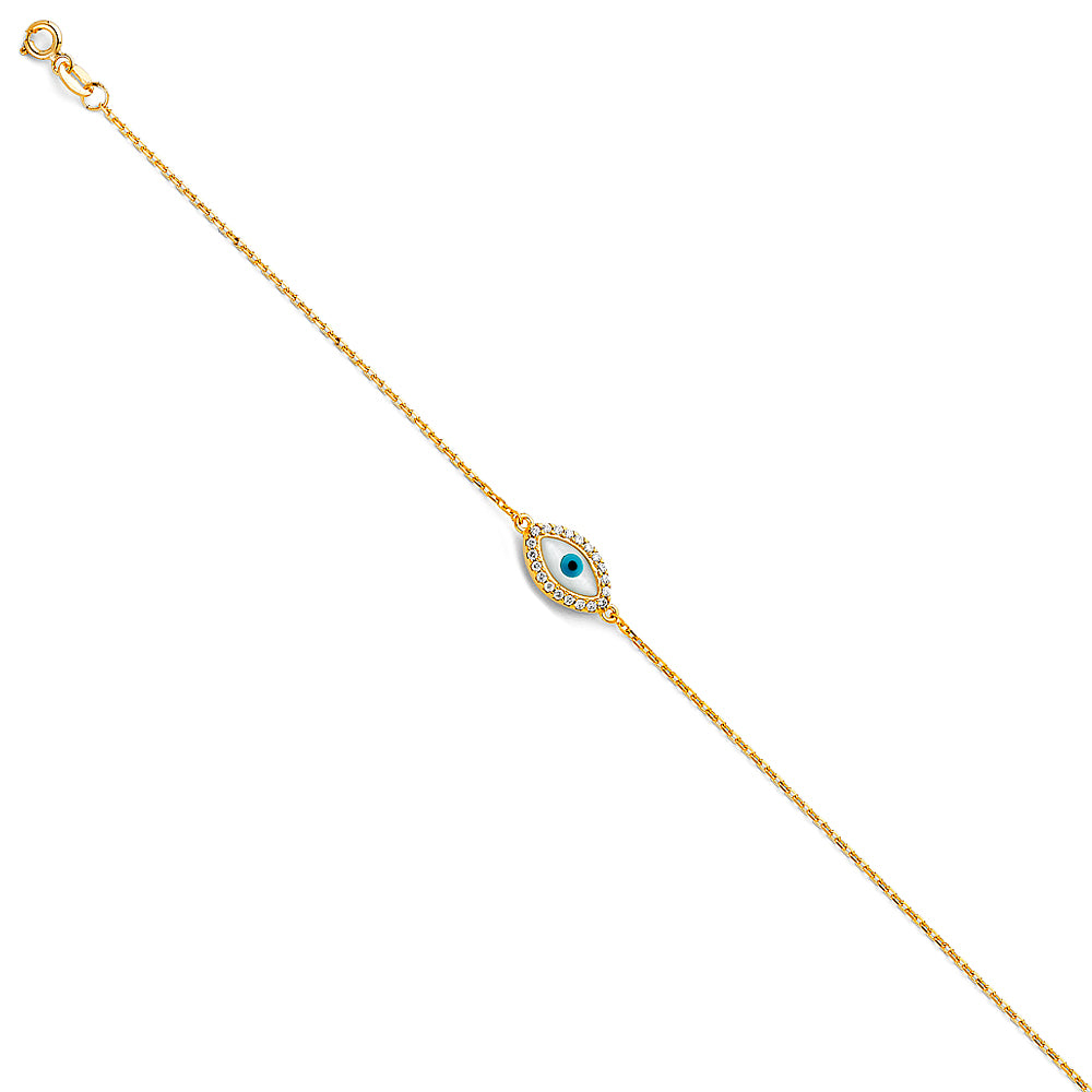 14K Yellow Gold Light Necklace & Bracelet - AB559