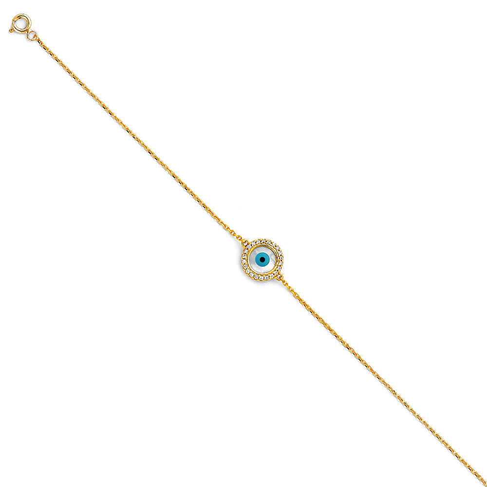 14K Yellow Gold Light Necklace & Bracelet - AB560
