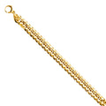 14K Yellow Gold Hollow Necklace & Bracelet - AB586