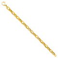 14K Yellow Gold Hollow Necklace & Bracelet - AB590