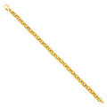 14K Yellow Gold Hollow Necklace & Bracelet - AB591