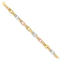 14K Yellow Gold Assorted Fancy Bracelet - AB593