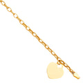 14K Yellow Gold Hollow Necklace & Bracelet - AB598