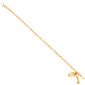14K Yellow Gold Hollow Necklace & Bracelet - AB599