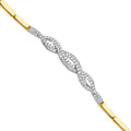 14K Yellow Gold Hollow Necklace & Bracelet - AB600