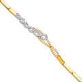 14K Yellow Gold Hollow Necklace & Bracelet - AB602