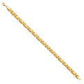 14K Yellow Gold Hollow Necklace & Bracelet - AB606