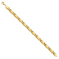 14K Yellow Gold Hollow Necklace & Bracelet - AB609
