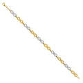 14K Yellow Gold Assorted Fancy Bracelet - AB613