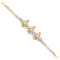 14K Yellow Gold Hollow Necklace & Bracelet - AB615