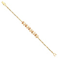 14K Yellow Gold Hollow Necklace & Bracelet - AB620