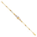 14K Yellow Gold Hollow Necklace & Bracelet - AB621