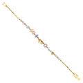 14K Yellow Gold Hollow Necklace & Bracelet - AB622