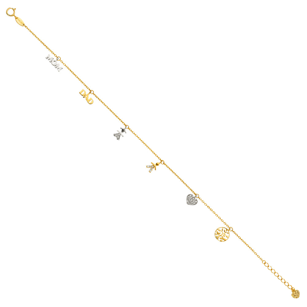 14K Yellow Gold Light Necklace & Bracelet - AB625