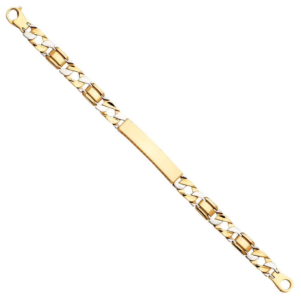 14K Yellow Gold Men's & Link Bracelet - AB631