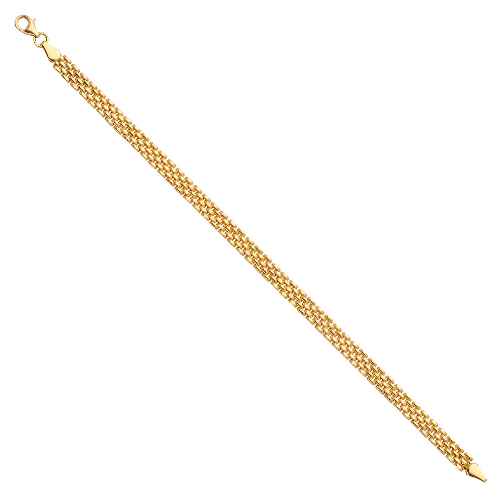 14K Yellow Gold Assorted Fancy Bracelet - AB642