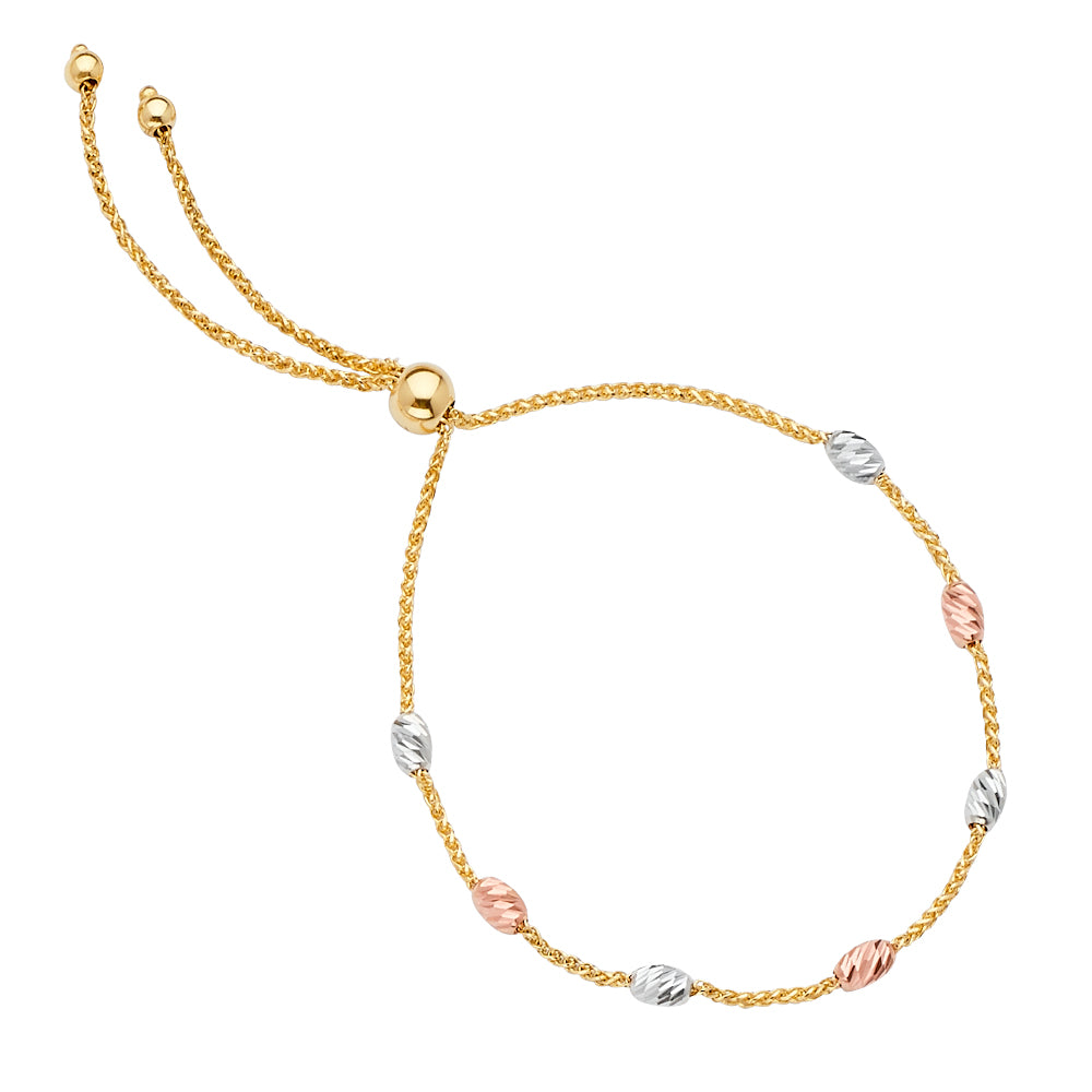14K Yellow Gold Friendship Bracelet - AB656
