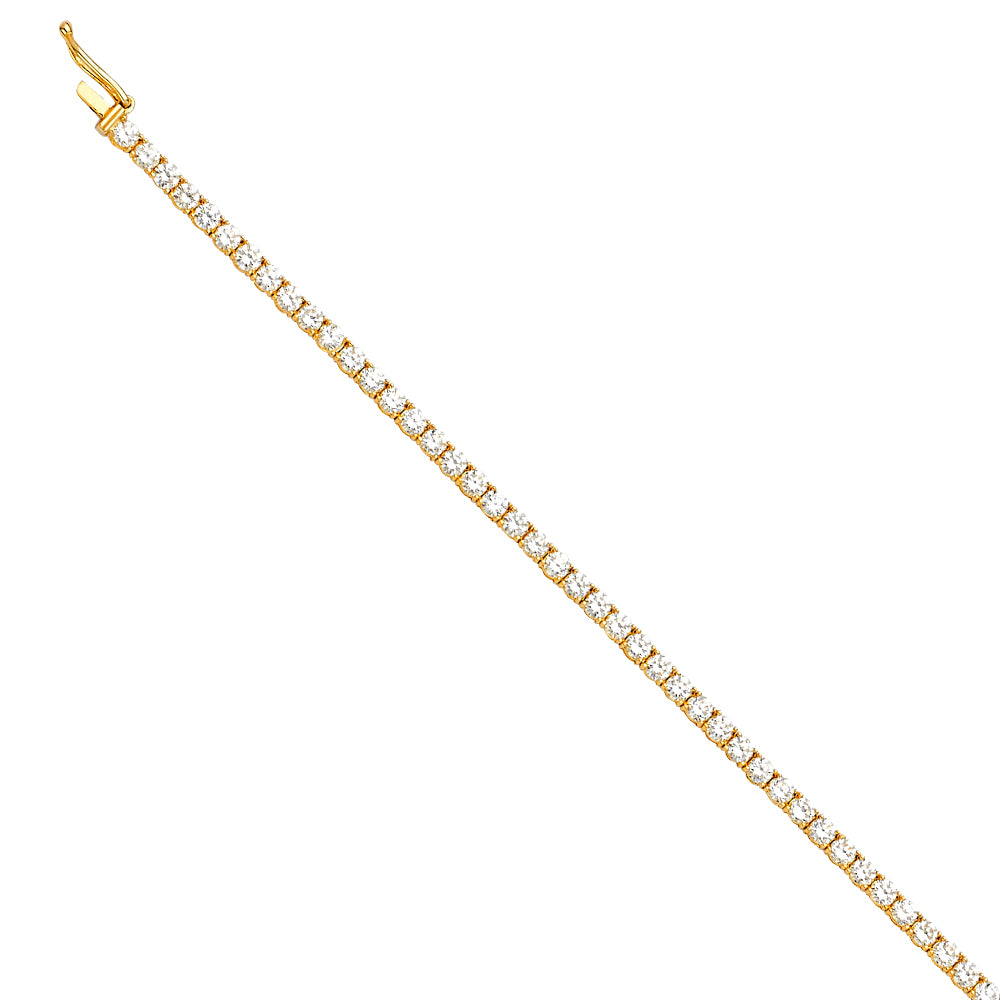 14K Yellow Gold Assorted Fancy Bracelet - AB661