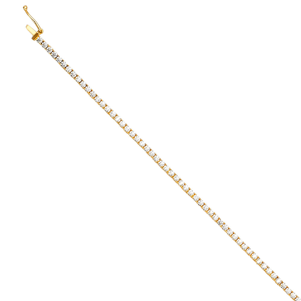 14K Yellow Gold Assorted Fancy Bracelet - AB663